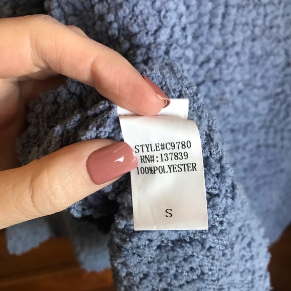 Periwinkle Popcorn Mock Turtleneck - Picture 5 of 6